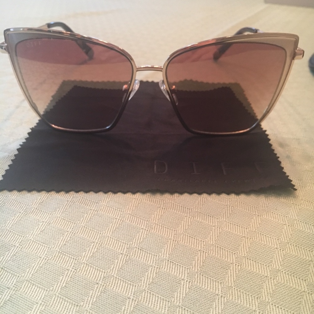 Becky - Gold + Flash Brown Gradient Sunglasses